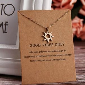 Good Vibes Only Sun Necklace